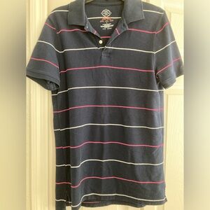 St. John's Bay Blue and Pink Polo Shirt Casual Knit